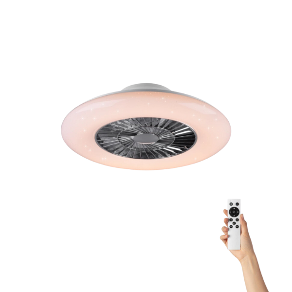 Reizen Symptomen tieners 75cm Reality Light XL - ventilator plafond Marcellino LED met  afstandsbediening en sterrenlicht - plafond ventilator lamp - Wit / Chroom  | Klanten geven ons een 5/5 | De Ventilatorenbaas.nl