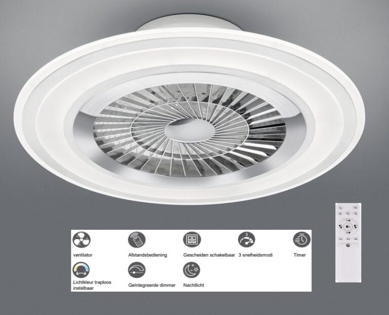 Reality light ventilator plafond LED met afstandsbediening plafond